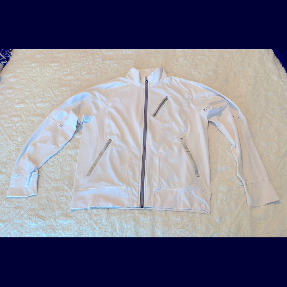 🍋 Lululemon Full Zip Sweatshirt Reflective Sz L EUC 🍋